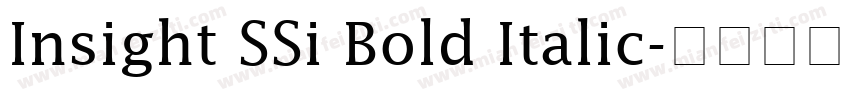 Insight SSi Bold Italic字体转换